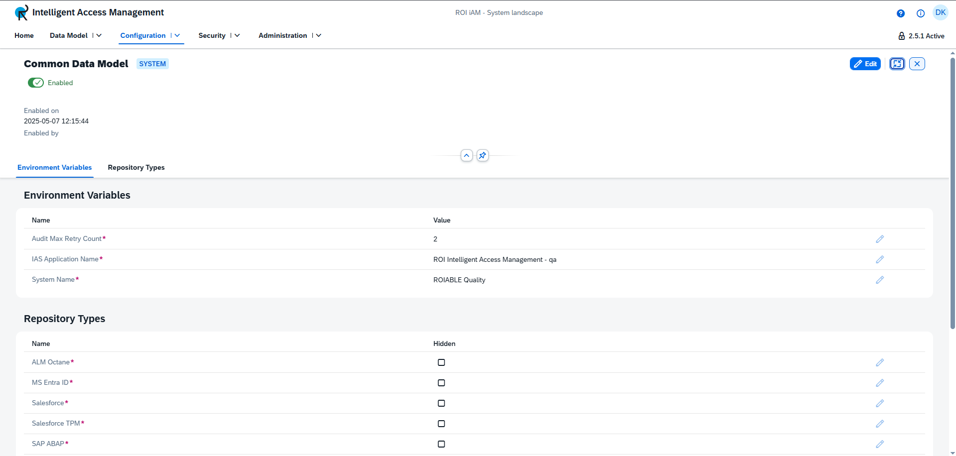 Common Data Model Details