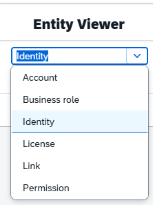 Entity Viewer Dropdown Selection