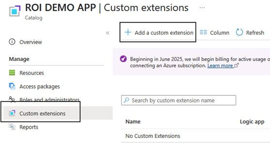 Custom Extension Setup