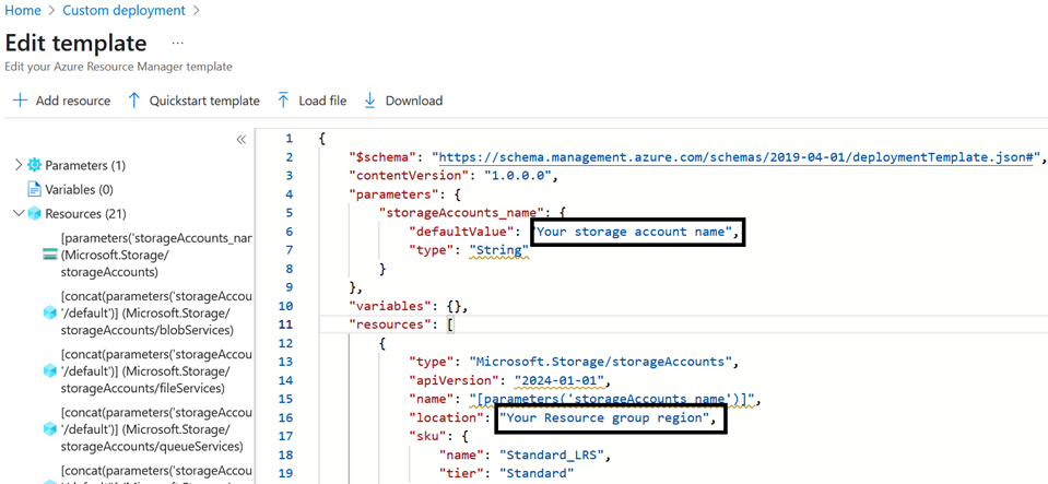 Template Configuration